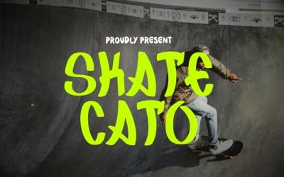 Skatecato - Graffiti Brush Font