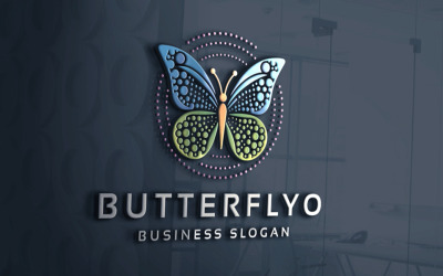 Elegantní tečky Butterfly Logo