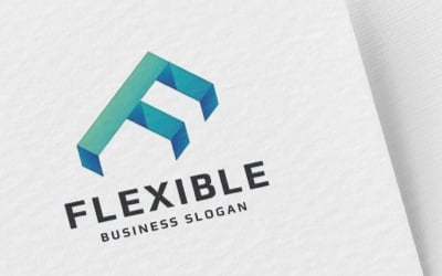Flexibel bokstav F-logotypmall