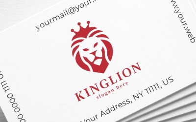 Kral Kraliyet Aslan Logo Şablonu