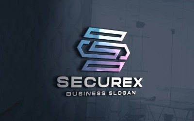 Logo de la lettre S de sécurité du système