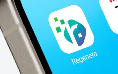 Modèle de logo Regenera Lettre R