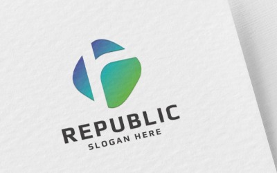 Республіка буква R шаблон логотип
