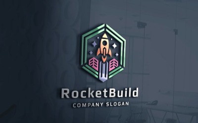 Rocket Build Web-Logo-Vorlage