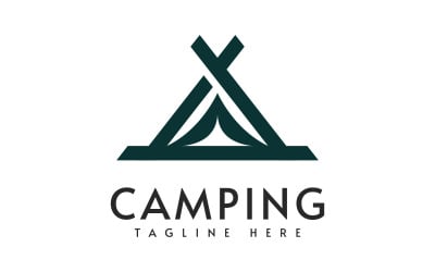 Camping logo vector design illustration template V11