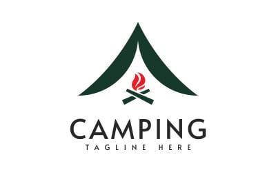 Camping logo vector design illustration template V5