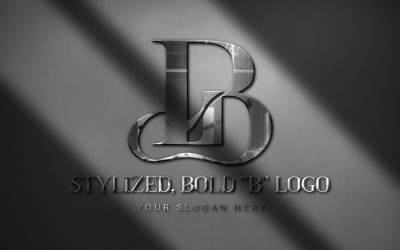 Design del logo stilizzato e audace &amp;quot;B&amp;quot;