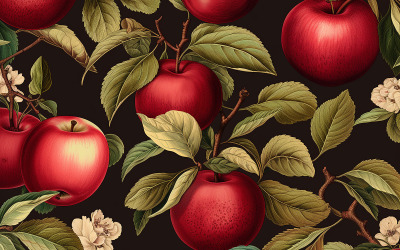 fruit pattern. seamless pattern of apple