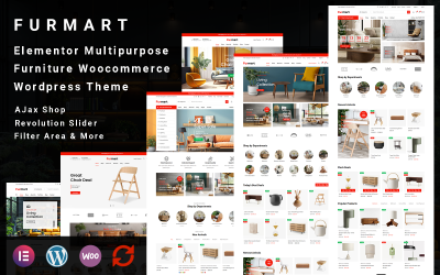 FurMart - Tema de WordPress para WooCommerce y muebles multiusos Elementor