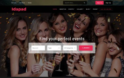 Idapad – Többcélú eseményindítási HTML-sablon