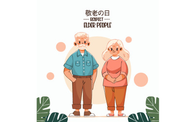 Ilustração do Dia do Respeito aos Idosos