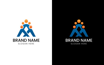 Letra AM logotipo humano-09-317