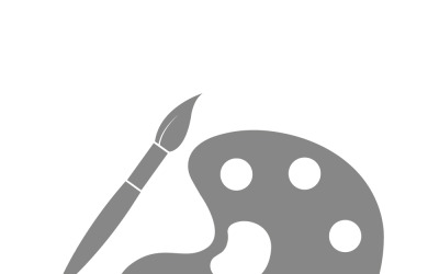 Pinsel mit Farbpalette