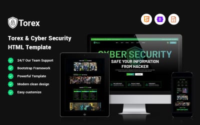 Torex - 网络安全网站模板