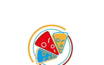 Logotipo de fatia de pizza. Um logotipo perfeito para usar no seu negócio de alimentos.
