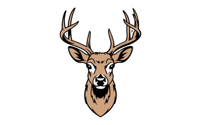Une illustration de style bande dessinée de cerf