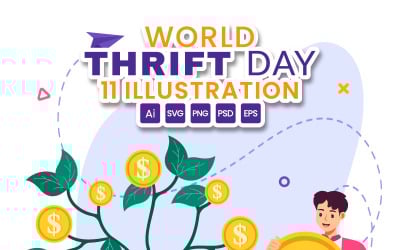 11 Illustrazione della giornata mondiale del risparmio