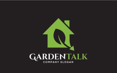 Modèle de conception de logo de Garden Talk House