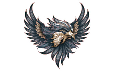 Bellissimo design del logo dell&amp;#39;uccello, illustrazione