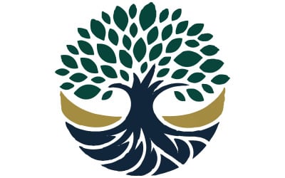 logo plant roots silhouette vector art illustration