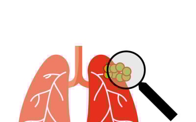 Rilevazione del dolore nei polmoni logo per medicina e salute