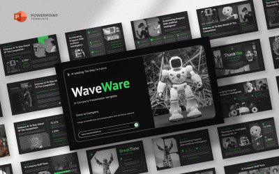 Waveware - Modello di PowerPoint sulla tecnologia AI