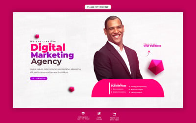 Digital Marketing  Agency Social  Media Web Banner Template