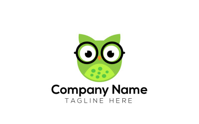Geek Owl Logo Design template