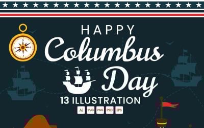 13 illustrations de la Journée mondiale de Colomb aux États-Unis