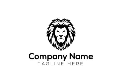 Minimal Lion Logo Design Template 3