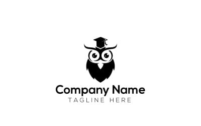 Smart Owl Logo Design Template 3