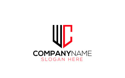 Minimal Letter W &amp;amp; C Logo Design Template