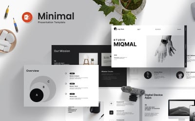 Minimale, intelligente PowerPoint-Präsentationsvorlage