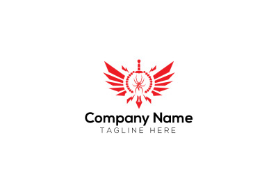 Spider Warrior Logo Design Template