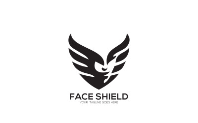 Face Shield Logo Design Template