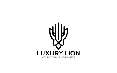 Modello di progettazione del logo del leone di lusso