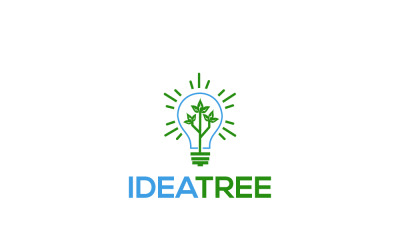 Modello di progettazione del logo dell&amp;#39;albero delle idee