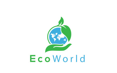 Modello di progettazione del logo Eco World