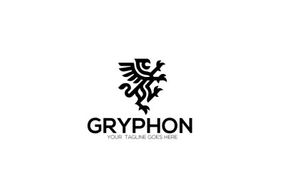 Modello di progettazione del logo Gryphon &amp;amp; Minimal &amp;amp; Animal