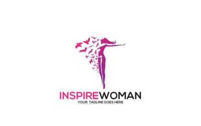 Modello di progettazione del logo Inspire Woman