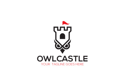 Owl Castle Logo Design Template