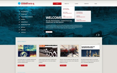 Industriële responsieve websitesjabloon