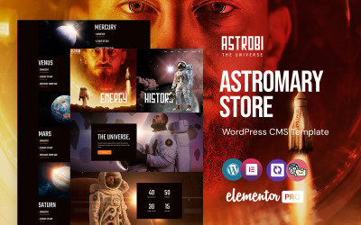 Astrobi - Astronomi WordPress Elementor Teması