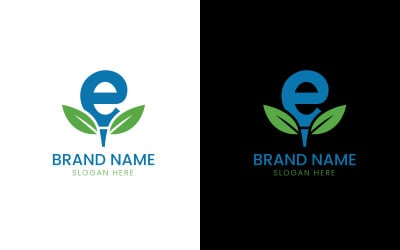 Blad met letter E logo-09-324