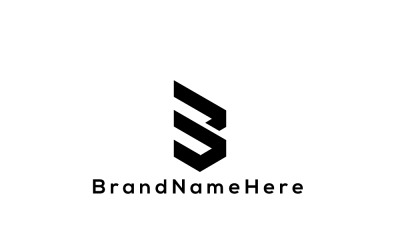 Modello di progettazione del logo della lettera B e B minima