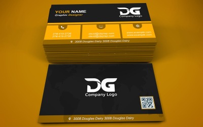 Visitenkartenvorlage - E-Card-Vorlage mit anpassbaren Designs - 574