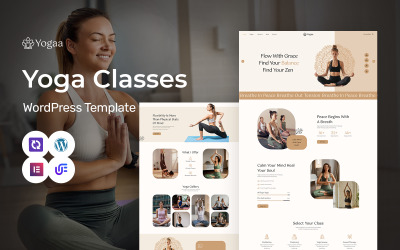 Yogaa - Meditation, Yoga och Wellness Studio WordPress Elementor Theme