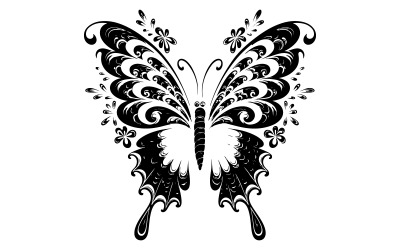 A  butterfly with its wings spread open illustration