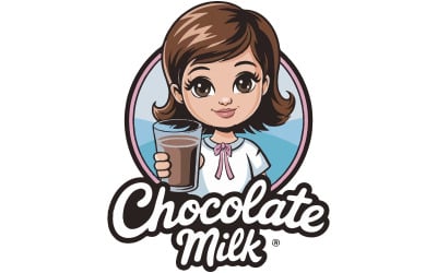 Crea un logo per l&amp;#39;azienda che produce latte al cioccolato
