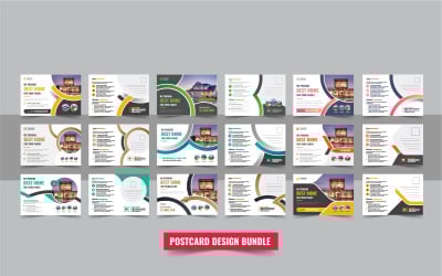 Design de cartão postal de venda de imóveis ou pacote de design de modelo de cartão postal corporativo e moderno eddm